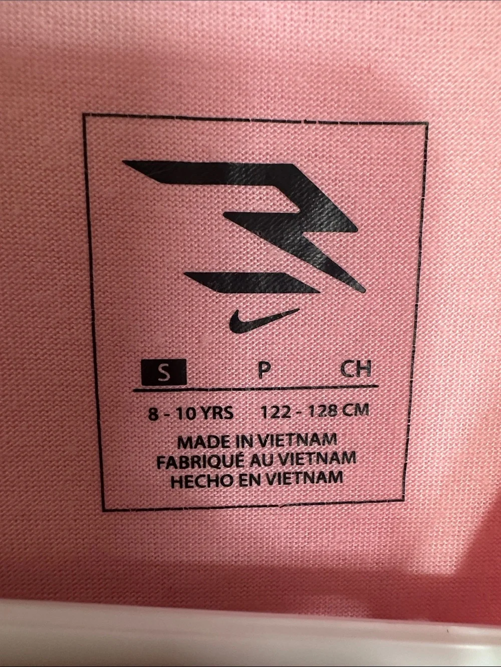 Nike Pink Long-Sleeve Graphic Tee with Silver & Fuchsia Logo